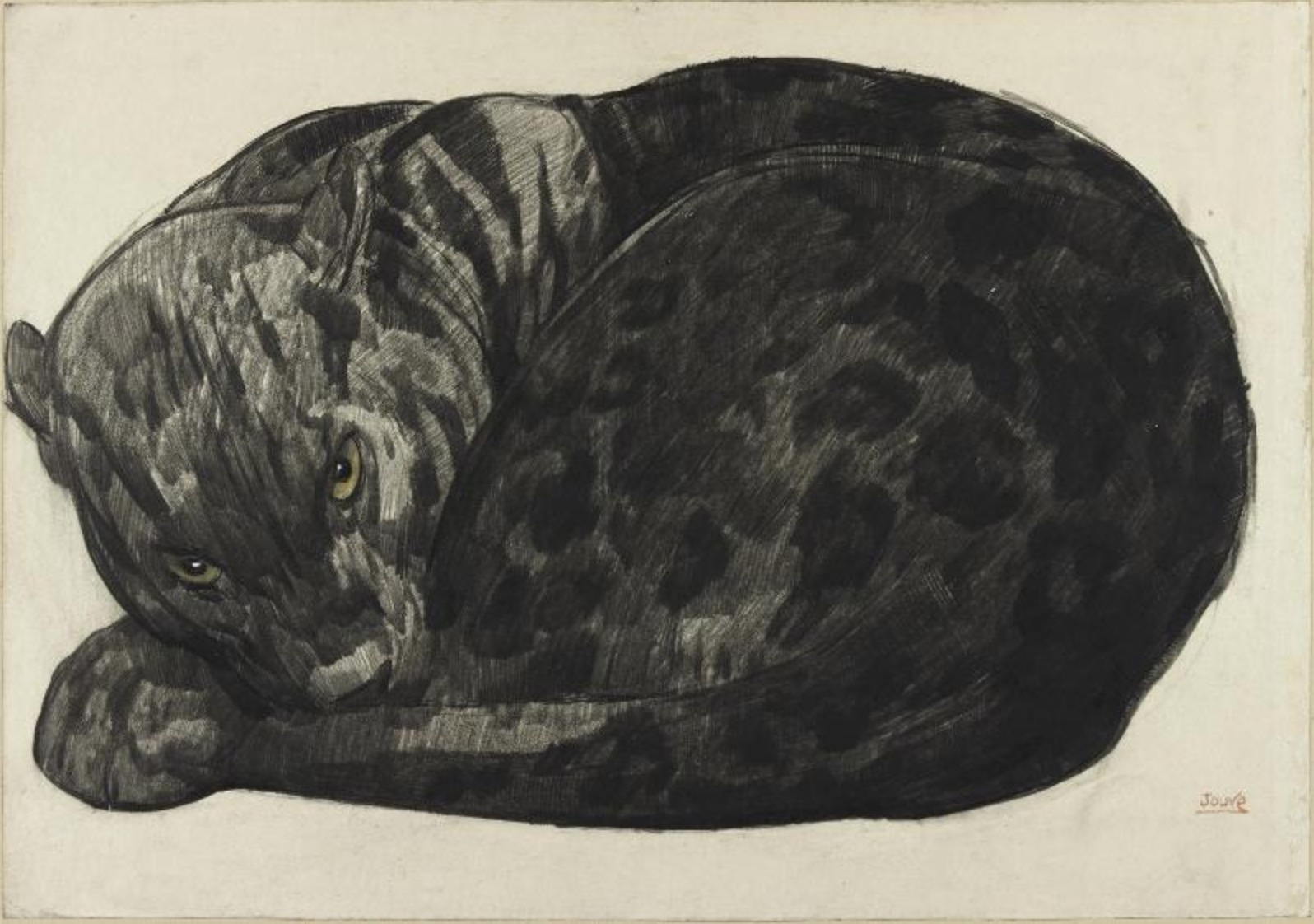 Panthère couchée, C 1909.